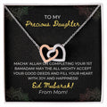 To My Daughter- Macha'Allah For Completing Your 1St Ramadan - Eid Mubarak Gift For Daughter- Necklace Interlocking Hearts Necklace