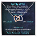 Personalized Wife Necklace Husband To Wife Gift For My Wife Romantic Wife Gift Wife Birthday Surprise Wife Appreciation Up The Movie Interlocking Hearts Necklace