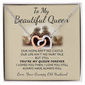 To My Queen - I Loved You Then Interlocking Hearts Necklace