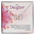 Two Hearts Interlocking Necklace For Daughter Interlocking Hearts Necklace