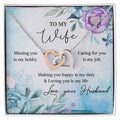 Making You Happy Is My Duty - Great Gift For Wife Interlocking Hearts Necklace
