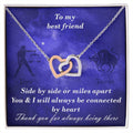 Libra To Taurus Best Friend Interlocked Hearts Necklace Interlocking Hearts Necklace