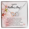 Mother'S Day Interlocking Heart Necklace - 316 Steel With 18K Rose Gold Finish And Cubic Zirconia Stones Interlocking Hearts Necklace
