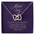 Necklace With Romantic Card -Valentines Day Anniversary Birthday Gift For Her Interlocking Hearts Necklace