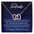 On You'Re Always On My Mind Necklace - Anniversary Gift For Her Interlocking Hearts Necklace