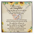 To My Daughter Interlocking Hearts Necklace Message Card