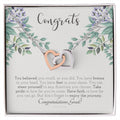 Graduation Gift Necklace Graduation Gift For Her College Graduation Gift For Her High School Senior Graduation Class Of Interlocking Hearts Necklace