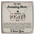 My Amazing Mom Interlocked Together Necklace For Mothers Day Interlocking Hearts Necklace