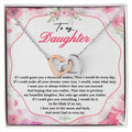 To My Daughter Necklace Wishes For My Daughter Poem Interlocking Hearts Necklace