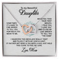 To My Beautiful Daughter Necklace From Mum To Daughter Necklace For Daughter Birthday Birthday Necklace Birthday Gifts Gift For Daughter Interlocking Hearts Necklace
