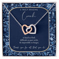 Gymnastics Coach Gift For Women Leaving Gift For Gymnastics Coach To A Truly Amazing Gymnastics Coach Thank You Gift Interlocking Hearts Necklace
