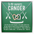 To My Favorite Canoer - Perfect Gift For Outdoors Woman - Interlocking Hearts Interlocking Hearts Necklace