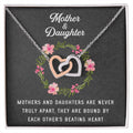 Linked Hearts Necklace For Mother Daughter Gift Minimalist Jewelry Gift For Daughter Mothers Day Sentimental Jewelry Gift For Mom Interlocking Hearts Necklace
