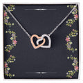 Two Hearts Necklace For Her Interlocking Hearts Necklace