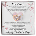 Mother'S Day Gift Necklace Message Card Gift Necklace For Mom Double Hearts Necklace For Mom Interlocking Hearts Necklace