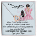 Gift For Daughter From Mom Interlocking Hearts Necklace