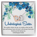 Unbiological Sister Necklace. Interlocking Hearts Necklace