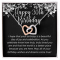Happy Birthday 30 Year Old 1 Interlocking Hearts Necklace