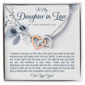 Daughter In Law Gift From Mother In Law Bride Gift From Mother Of The Groom Wedding Day Gift Bride Necklace Gift Welcome Jewelry Gift Interlocking Hearts Necklace