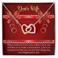 Gift For Wife - Anniversary Gift For Soulmate Interlocking Hearts Necklace