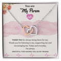 You Are My Person Interlocking Hearts Necklace
