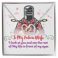 Welder'S Future Wife - Interlocking Heart Necklace Interlocking Hearts Necklace