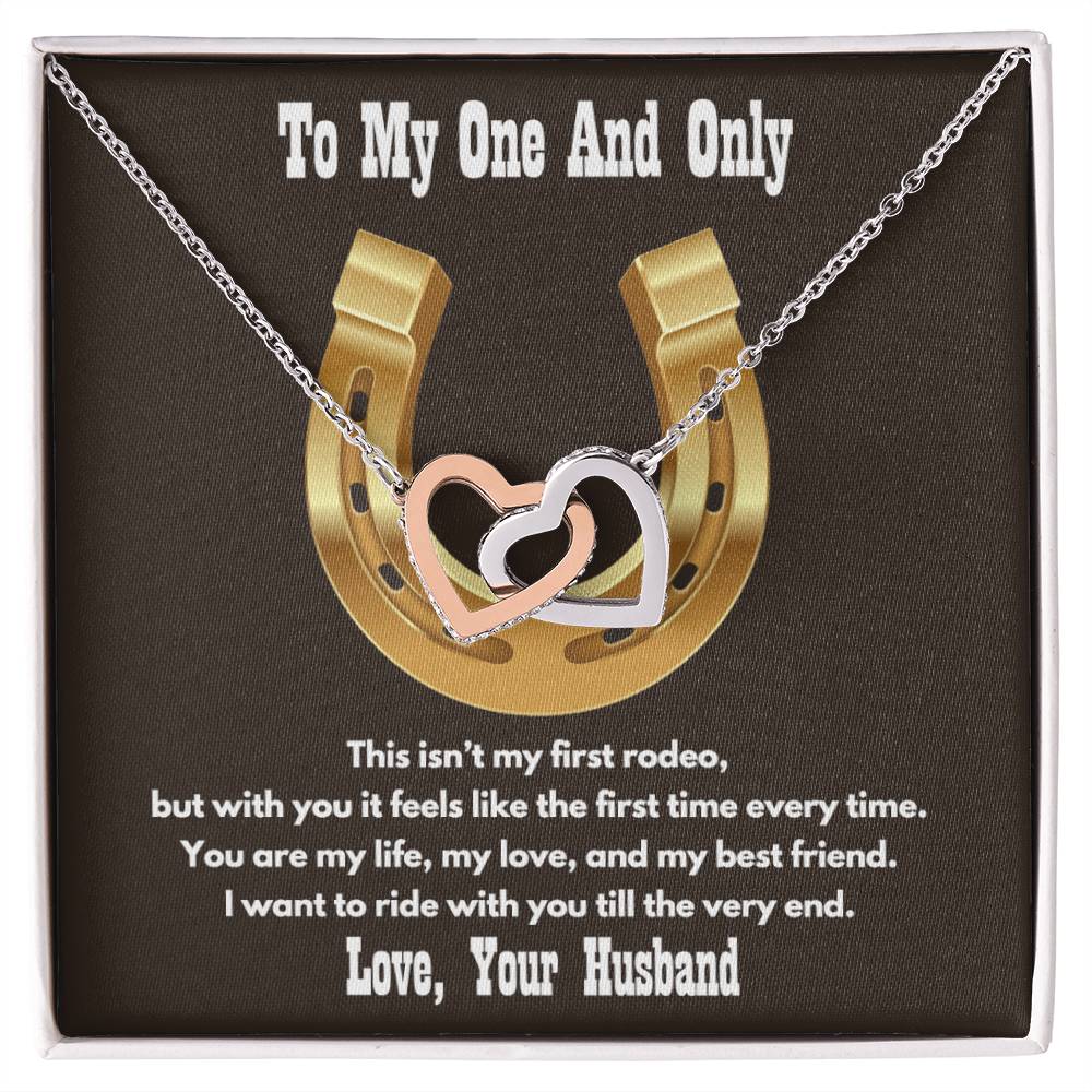 Rodeo Life Interlocking Hearts Necklace
