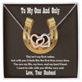 Rodeo Life Interlocking Hearts Necklace