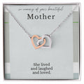 To My Mom Necklace Interlocking Hearts Necklace