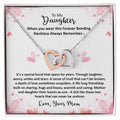 Forever Bonding Necklace - To My Daughter Interlocking Hearts Necklace