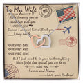 To My Wife Interlocking Hearts Necklace Message Card