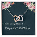 Happy 18Th Brithday Interlocking Hearts Necklace
