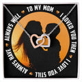 To My Beautiful Mother Interlocking Hearts Necklace