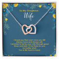 To My Georgous Wife Interlocked Necklace Interlocking Hearts Necklace