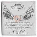 To My Daughter From Dad Interlocking Hearts Necklace Father To Daughter Gift Birthday Gift To Daughter From Dad Daughter Necklace