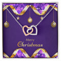 Merry Christmas Sweetheart - Hearts Necklace Interlocking Hearts Necklace