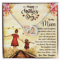 Mother And Daughter Twin Hearts Necklace Interlocking Hearts Necklace
