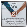 To My Wife - These Hearts Will Remind You Of My Love Interlocking Hearts Necklace