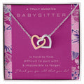 Nanny Appreciation Necklace Gift Nanny Thank You Gift Thank You Nanny Gift For Nanny Leaving A Truly Amazing Babysitter Gift Best Nanny Interlocking Hearts Necklace