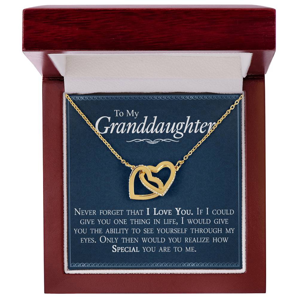 Special Gift For Granddaughter - Interlocking Heart Necklace Interlocking Hearts Necklace