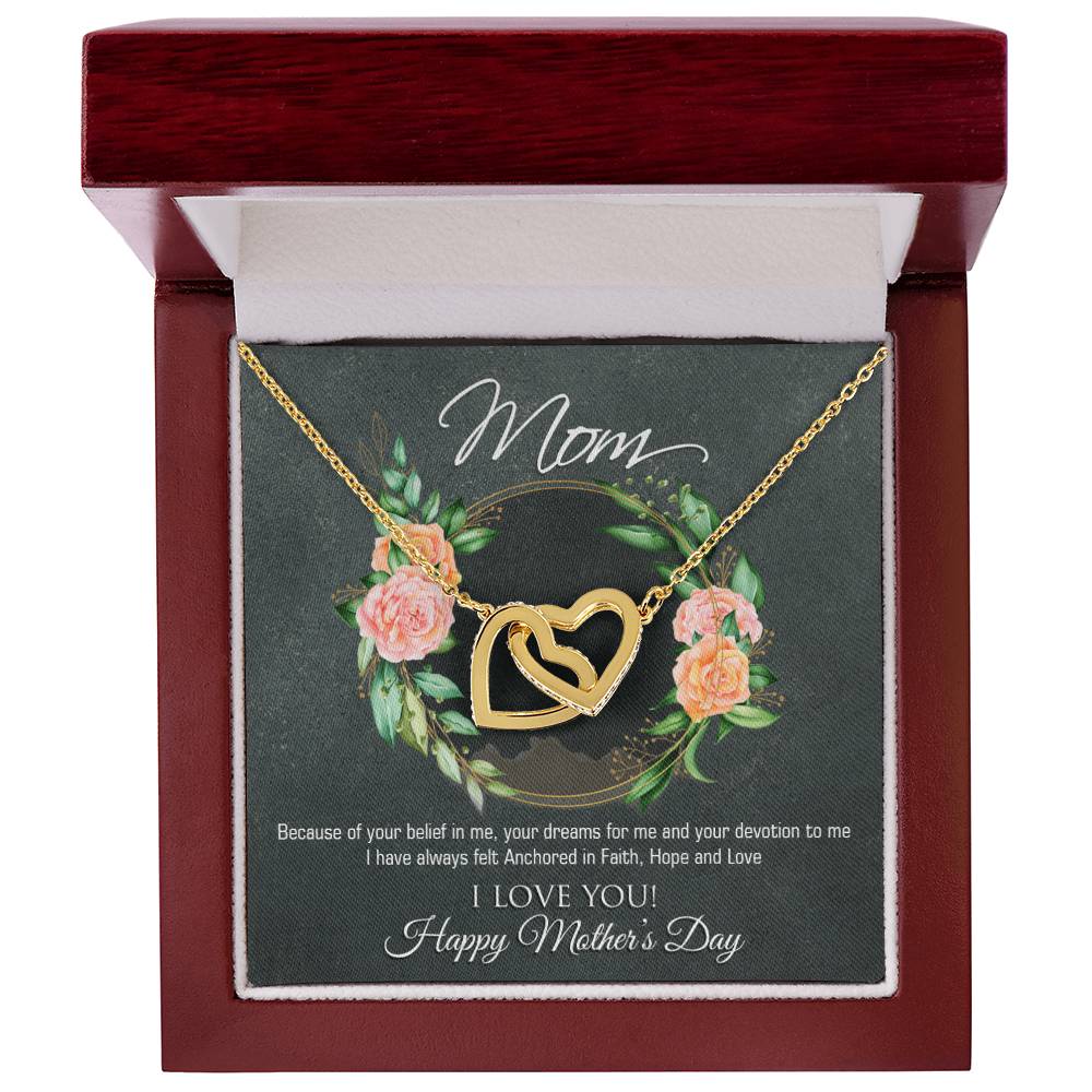 Happy Mother'S Day Interlocking Hearts Necklace