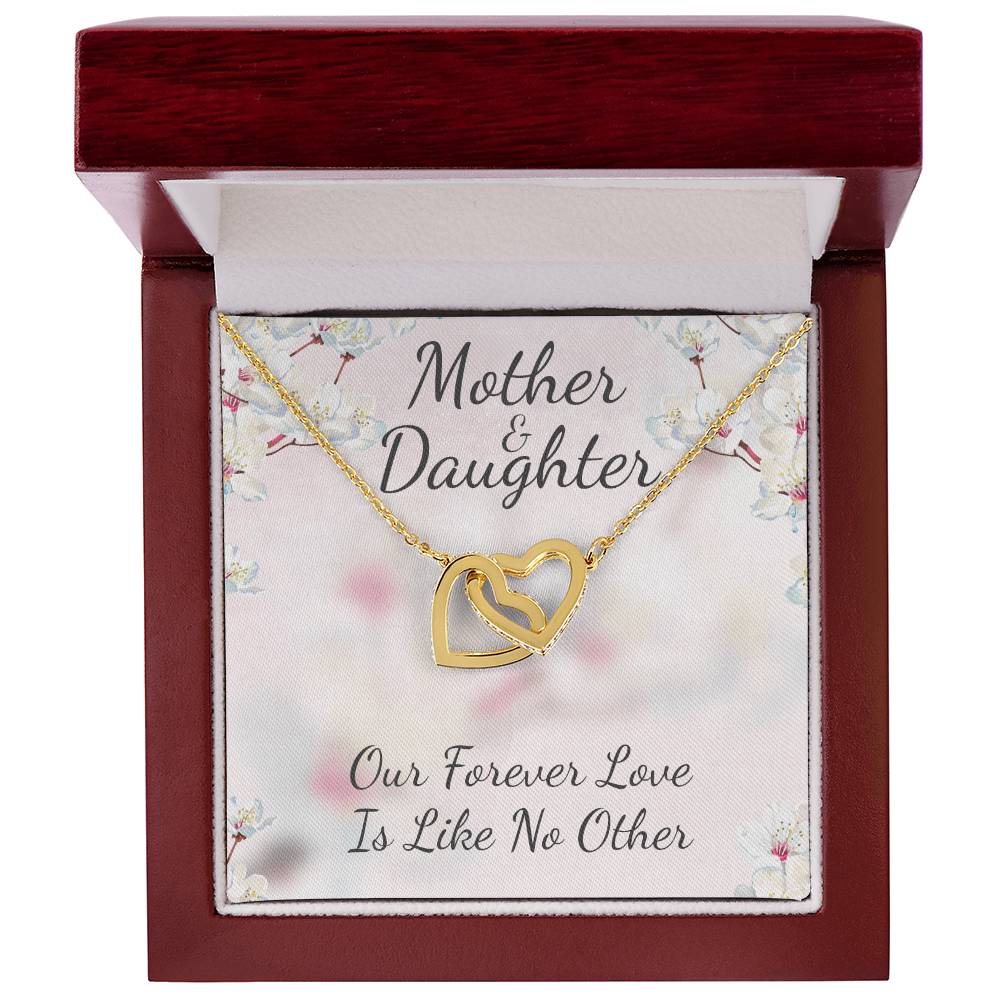 Gift For Mother And Daughter Interlocking Hearts Necklace