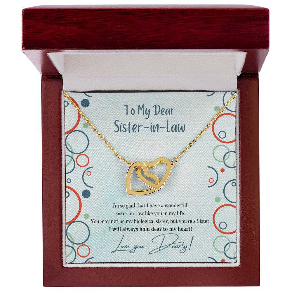 To My Sister-In-Law Interlocking Hearts Necklace
