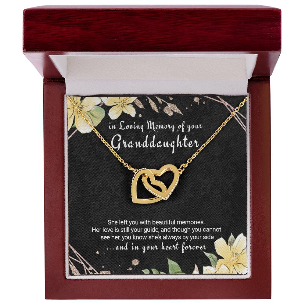 Loss Of Granddaughter Sympathy Gift Necklace Interlocking Hearts Necklace
