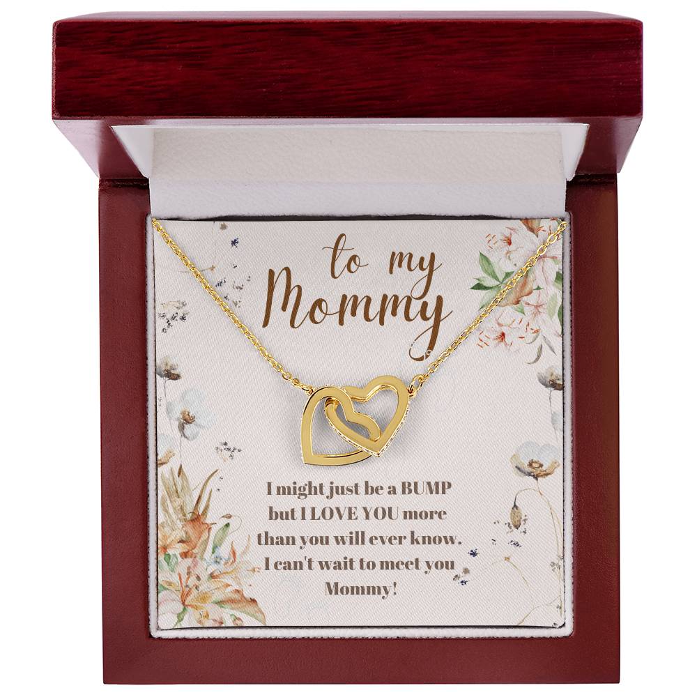 To My Mommy Gift For New Mom Interlocking Hearts Necklace