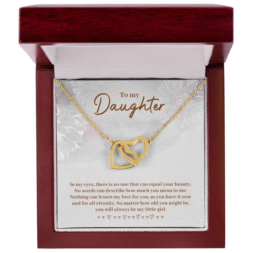 Interlocked Heart Necklace - For Daughter Interlocking Hearts Necklace