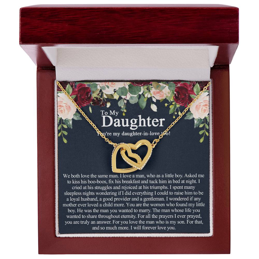 To My Daughter In Law Necklace Unique Daughter In Law Gift From Mother In Law Future Daughter In Law New Daughter In Law Jewelry Interlocking Hearts Necklace