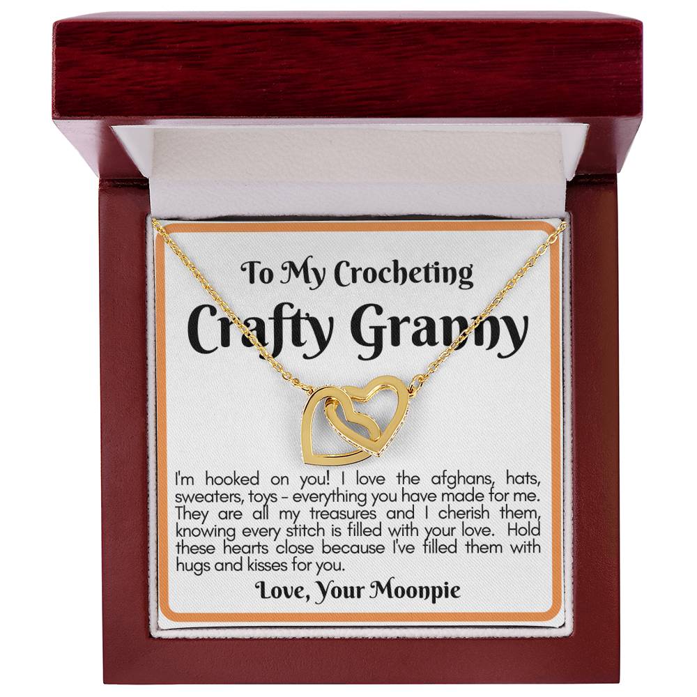 Crocheting Granny Linked Hearts Gift From The Moonpie Interlocking Hearts Necklace