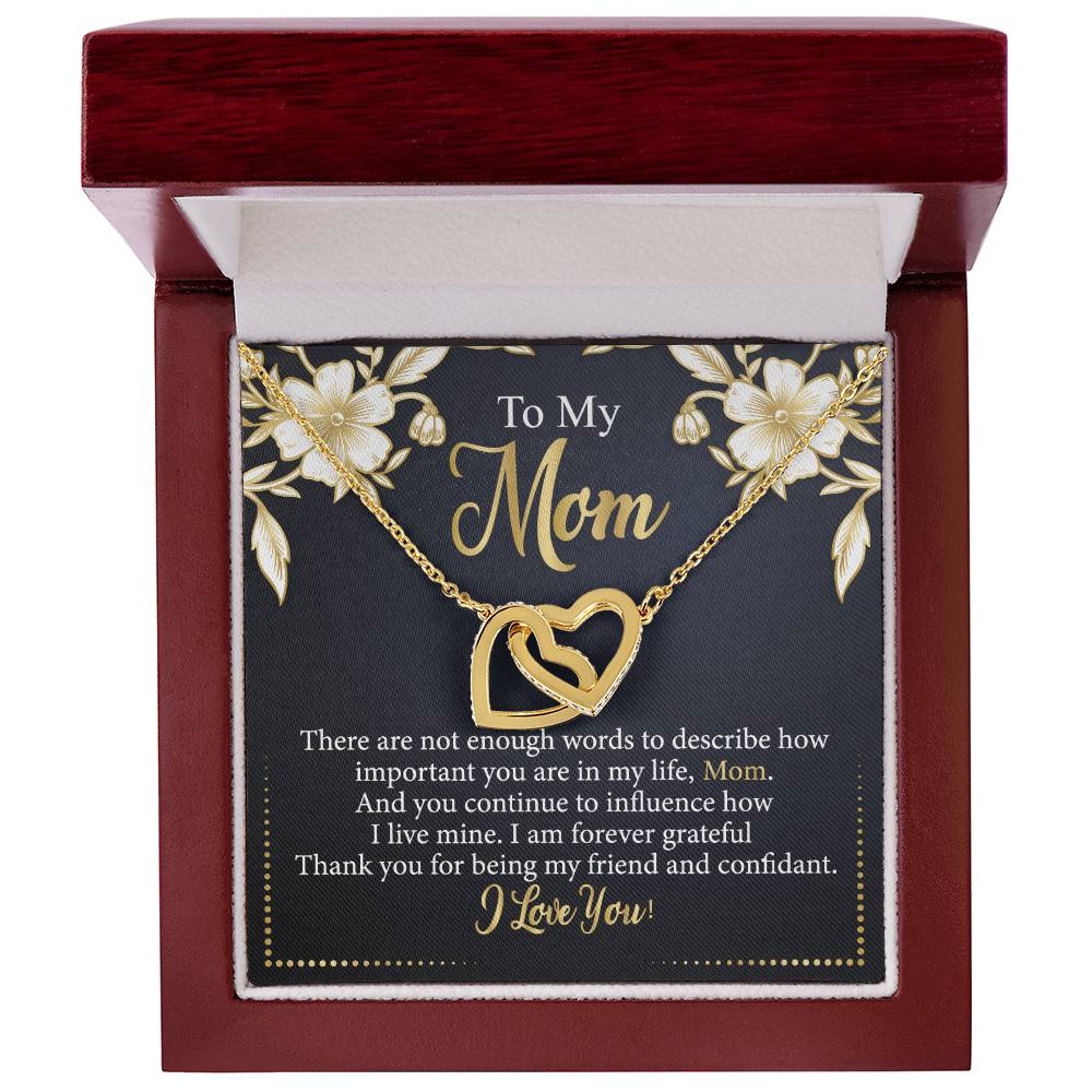 To My Mom Interlocking Hearts Necklace