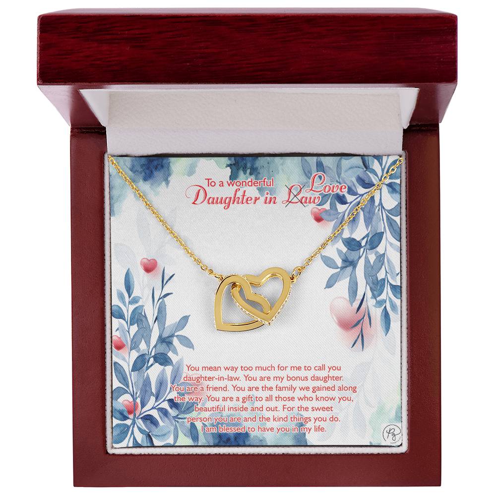 Perfect Us Gifts To Our Daughter-In-Law Gift On Wedding Day💍💍💍 Interlocking Hearts Necklace